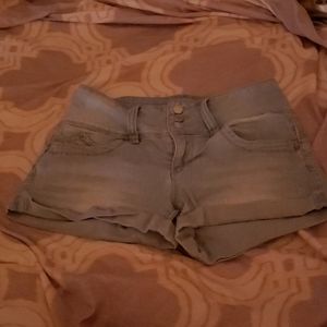Light blue jean shorts